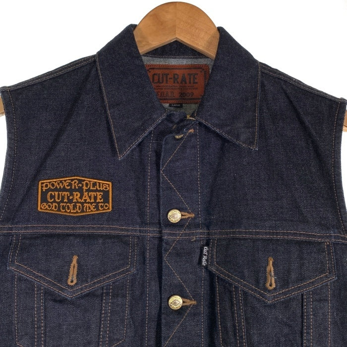 CUT-RATE カットレイト デニムベスト インディゴ Size L 福生店
