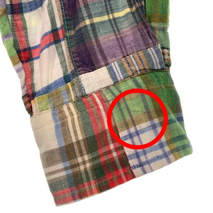 90's Ralph Lauren ラルフローレン BLAIRE マドラスチェック ボタンダウンシャツ マルチ 長袖 Size S 福生店