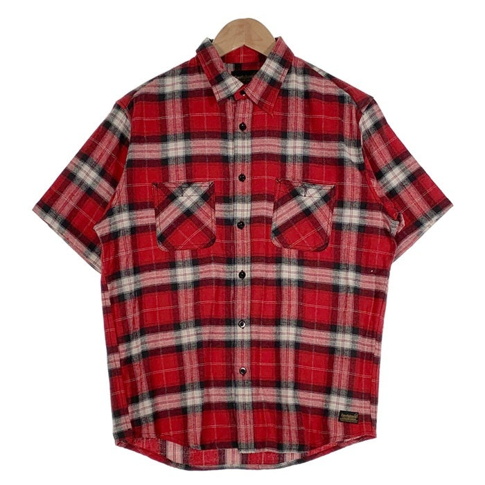 Corefighter コアファイター フランネルチェックシャツ 半袖 レッド Size L 福生店