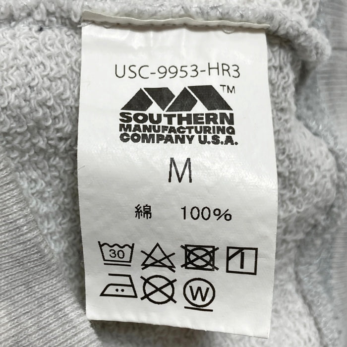 SOUTHERN MFG CO BLUEBLUE サウザンマニュファクチャリングカンパニー・ブルーブルー カレッジプリント スウェットトレーナー グレー sizeM 瑞穂店