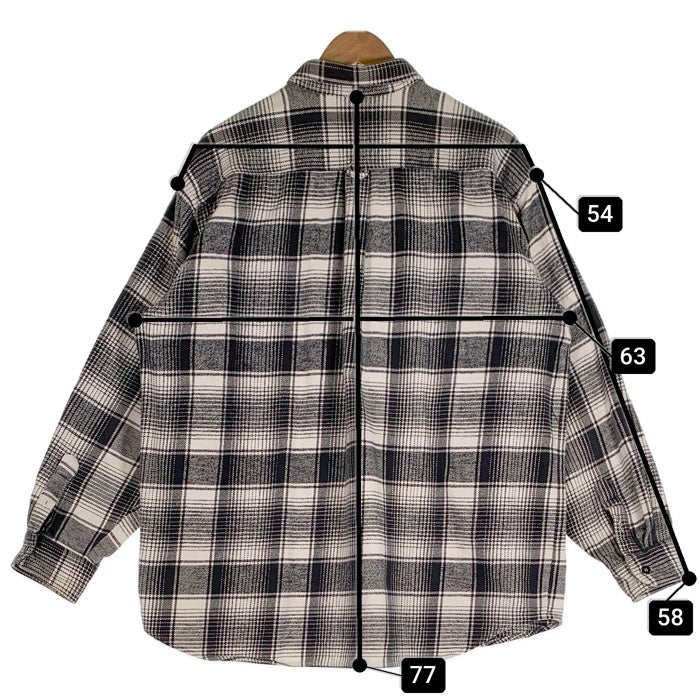 LEE COOPER リー クーパー 長袖 フランネル シャツ チェック グレー ブラック Size XL 福生店