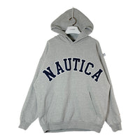 NAUTICA ノーティカ 長袖 223-1249 Arch logo sweat Hoodie プルオーバーパーカー グレー sizeL 瑞穂店