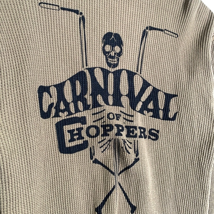 FREEWHEELERS フリーホイーラーズ Power Wear Carnival of HOPPERS クルーネックサーマルカットソー オリーブ ブラック Size M 福生店