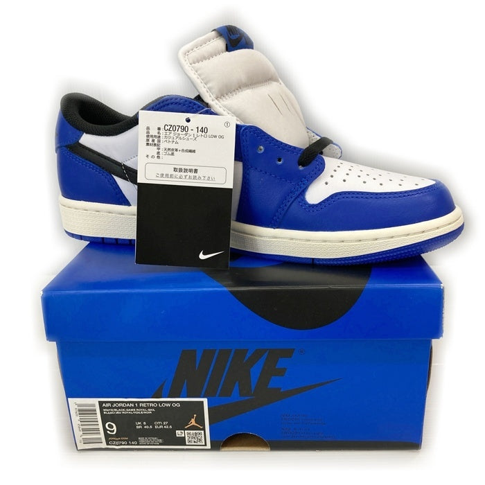 NIKE ナイキ AIR JORDAN 1 RETRO LOW OG エアジョーダン1レトロロー ゲームロイヤル スニーカー ブルー CZ0790-140 Size 27cm 瑞穂店