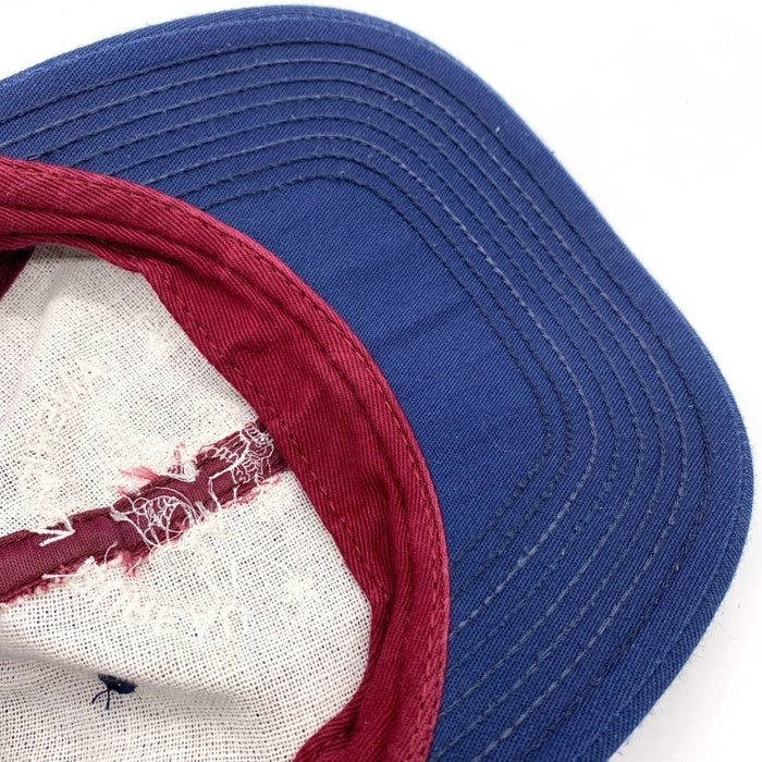 90`s AMERICAN BUREAU OF SHIPPING OWNCO 企業 ツートーン 6パネル キャップ バーガンディー ネイビー USA製 福生店