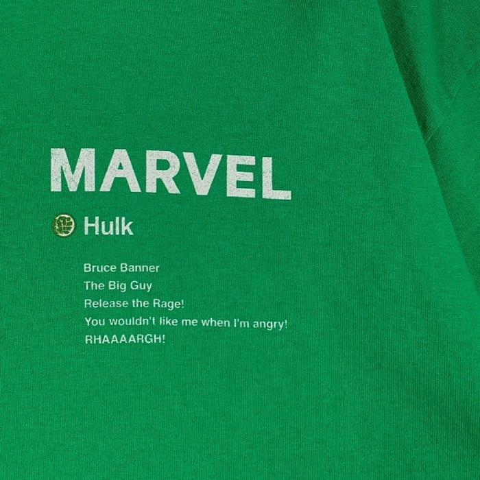 ATMOS LAB アトモスラボ MARVEL マーベル HULK ハルク プリントTシャツ グリーン Size XL 福生店