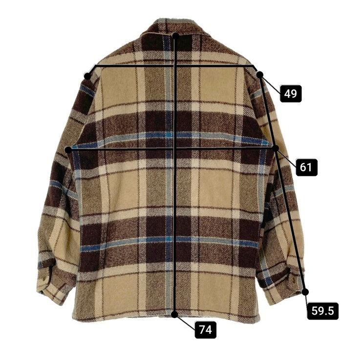 JC Penney ジェイシーペニー 70's 裏ボア チェック CPOジャケット ブラウン sizeM 瑞穂店