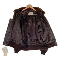 AVIREX アヴィレックス U.S.NAVY G-1 ゴートスキン レザーフライトジャケット ブラウン 6191071 Size 2XL 福生店