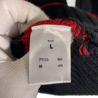 NUMBER(N)INE DENIM ナンバーナインデニム ボーダー ケーブルニットセーター レッド ブラック Size L 福生店