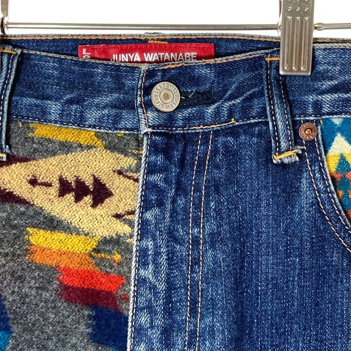 JUNYA WATANABE MAN ジュンヤワタナベマンWJ-P025 AD2022 Levi's リーバイス PENDLETON ペンドルトン パッチワーク デニムパンツ インディゴ size34 瑞穂店