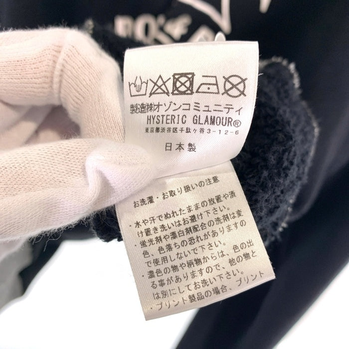 HYSTERIC GLAMOUR ヒステリックグラマー HYS RODS&RIDES プリント プルオーバースウェットパーカー ブラック グレー 02211CF03 Size M 福生店