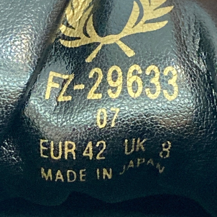 Ground Y グラウンドワイ FRED PERRY フレッドペリー Breaux BB Leather レザーローカットスニーカー ブラック FZ-29633 Size UK8 27cm相当 瑞穂店