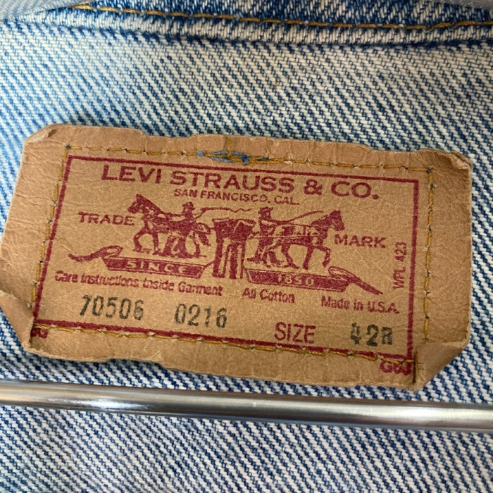 Levi's リーバイス 70506-0216 USA製 ボタン裏777 4th トラッカージャケット Gジャン ライトインディゴ size42 瑞穂店