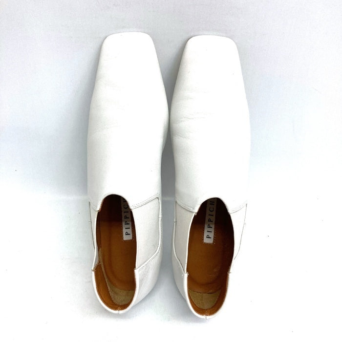 PIPPICHIC ピッピシック スクエアトゥショートブーツ ホワイト size36 瑞穂店
