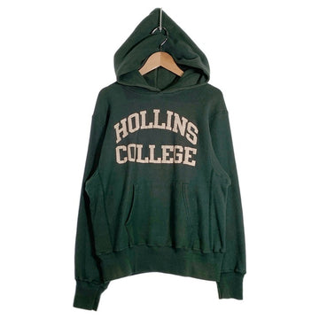 80's Champion チャンピオン HOLLINS COLLEGE リバースウィーブ プルオーバースウェットパーカー グリーン Size M 福生店