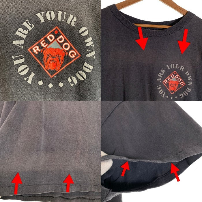 90's RED DOG レッドドッグ プリントTシャツ フェードブラック USA製 TENNESSEE RIVER GOLD Size XL 福生店