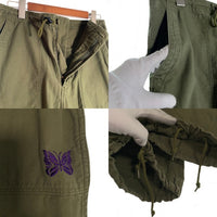 NEEDLES ニードルズ String Fatigue Pant-Back Sateen ストリングファティーグパンツ オリーブ ミリタリー NS183 Size XS 福生店