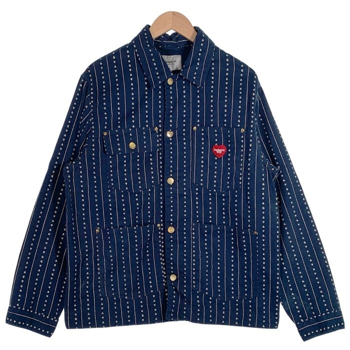 Carhartt WIP カーハートワークインプログレス DREWE CHORE COAT ドリューチョアコート カバーオール ストライプ ネイビー I034823.2RU Size S 福生店