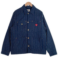 Carhartt WIP カーハートワークインプログレス DREWE CHORE COAT ドリューチョアコート カバーオール ストライプ ネイビー I034823.2RU Size S 福生店