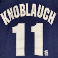 majestic マジェスティック Newyork Yankees ニューヨーク ヤンキース Yankees KNOBLAUCH 11 半袖 Tシャツ ネイビー メキシコ製 Size L 福生店