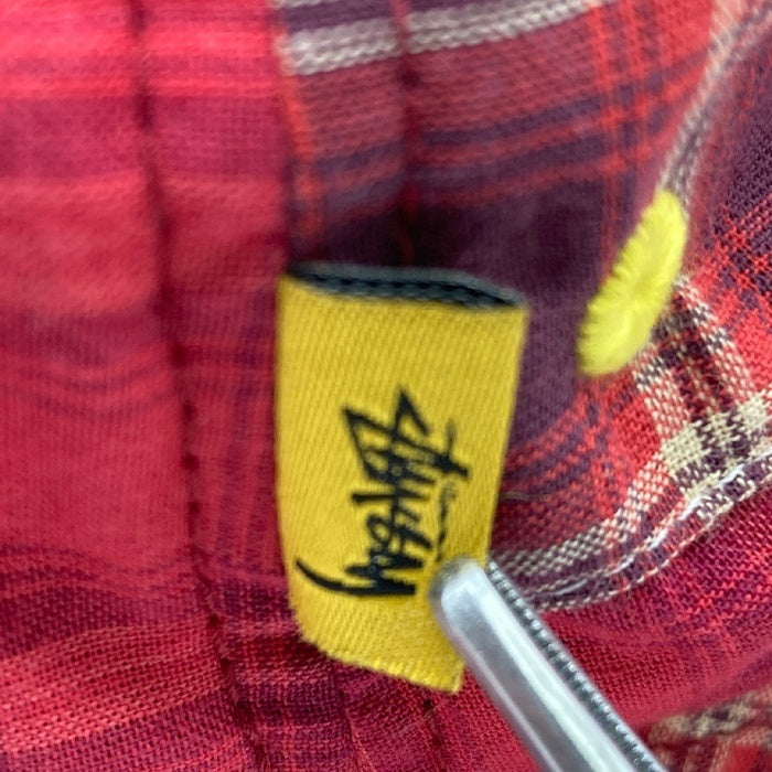 Stussy ステューシー マドラスチェック バケットハット レッド sizeL-XL 瑞穂店