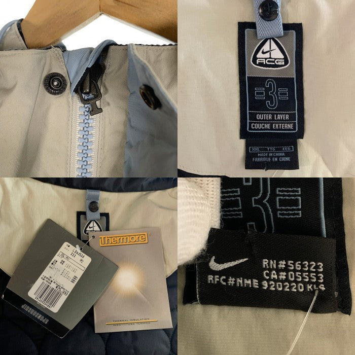 90-00's NIKE ACG ナイキエーシージー STORM FIT OUTER LAYER ナイロン マウンテンパーカー ジップアップジャケット ベージュ Size XXL 福生店