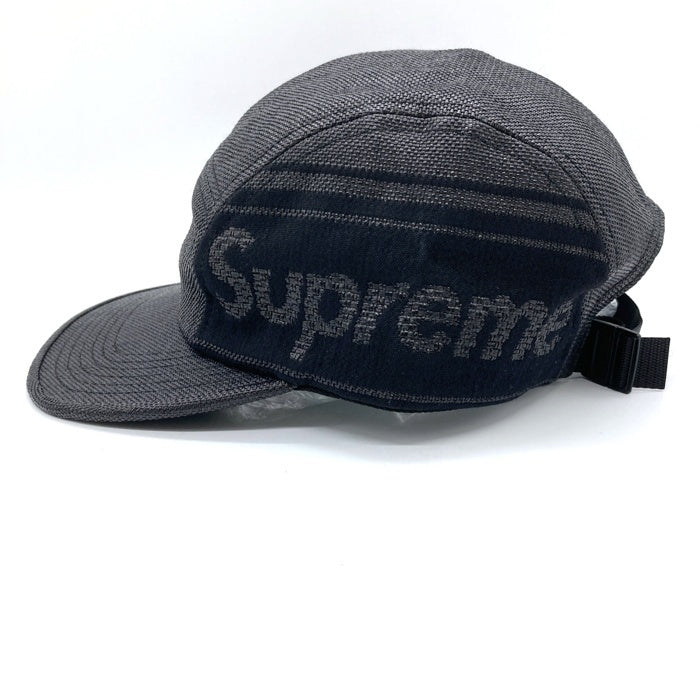 SUPREME シュプリーム 19SS Raffia Woven Logo Camp Cap ラフィアウーブンロゴキャンプキャップ ブラック 瑞穂店