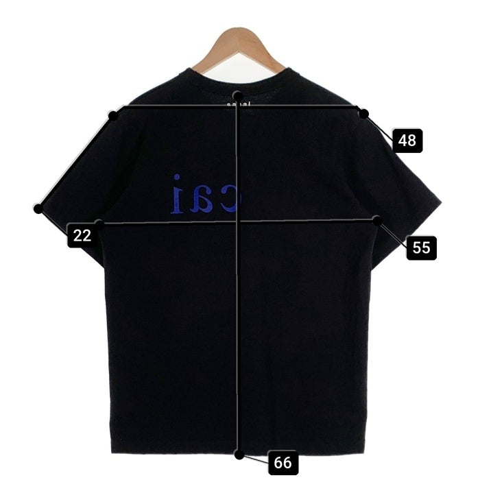 sacai サカイ A Magazine Curated By Sacai エーマガジン プリントTシャツ ブラック 23-0682S Size 3 福生店