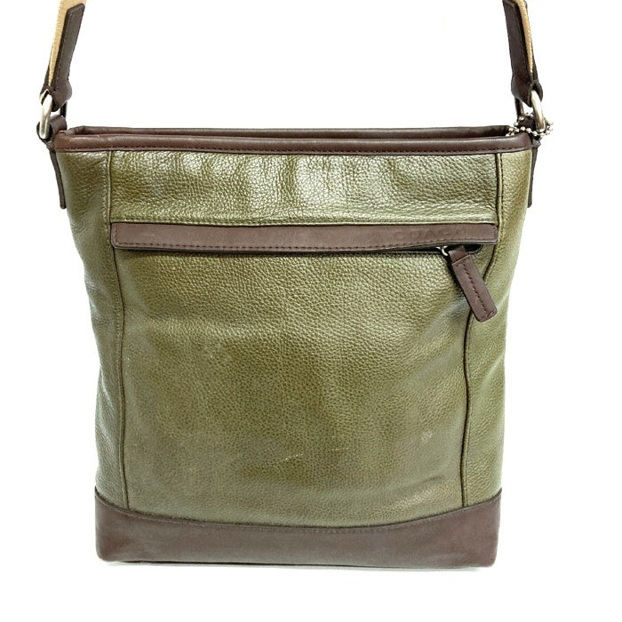 COACH コーチ F70920 ショルダーバッグ 斜め掛け レザー カーキ 瑞穂店