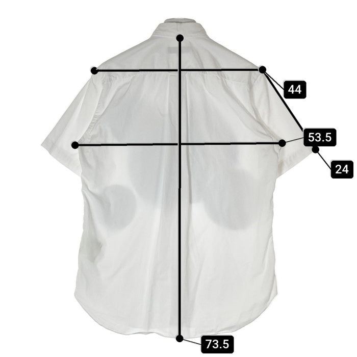 COMME des GARCONS HOMME コムデギャルソンオム ストライプパッチワーク 半袖シャツ HQ-B034 AD2015 ホワイト sizeM 瑞穂店