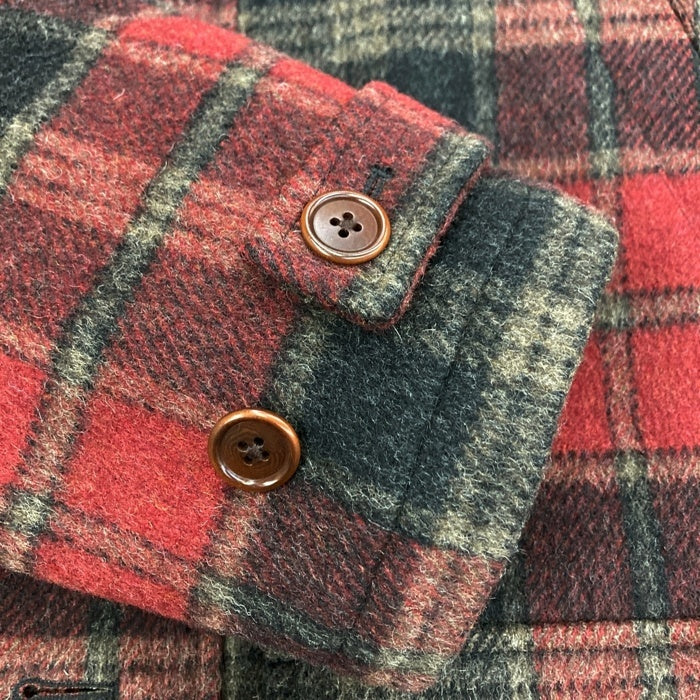 LAND'S END ランズエンド 90S キルティング チェック柄 ウールコート レッド sizeS 瑞穂店