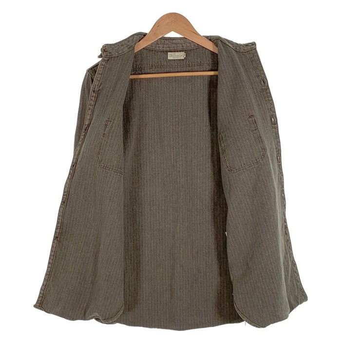 Heller's Cafe ヘラーズカフェ コットン ワークシャツ オリーブ Size 38 福生店