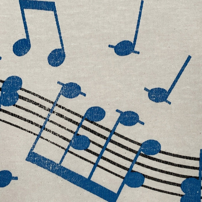 90's Hanes ヘインズ 音符プリント Tシャツ ホワイト オールド Size L 福生店