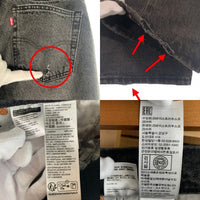 LEVI'S リーバイス ボタン裏3518 USED加工 ビッグE 赤耳 セルビッチ デニム パンツ ブラック 00501-3518 Size W32 L32 福生店