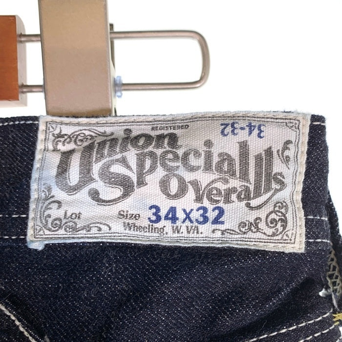 FREEWHEELERS フリーホイーラーズ UNION SPECIAL OVERALLS Derrickman デリックマン ダブルニーデニムワークパンツ インディゴ Size 34×32 福生店