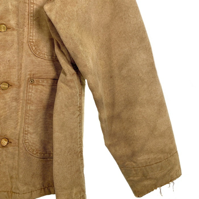 80's Carhartt カーハート ミシガンチョアコート カバーオール ダック ベージュ USA製 Size M 相当 福生店