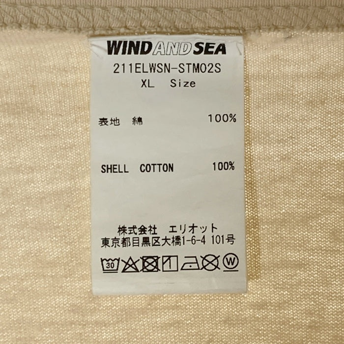 WIND AND SEA ウィンダンシー NEIGHBORHOOD ネイバーフッド 211ELWSN-STM02S 前後プリント Tシャツ ベージュ sizeXL 瑞穂店