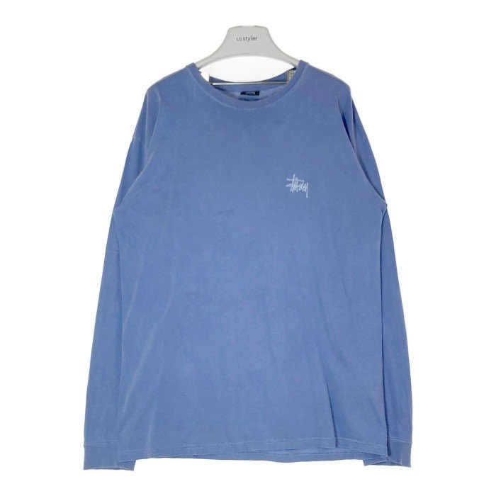 STUSSY ステューシー ビッグロゴ ロングTシャツ ブルー sizeL 瑞穂店