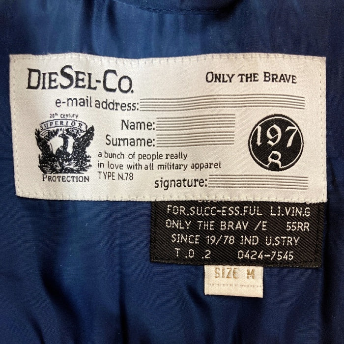 DIESEL ディーゼル ナイロンジャケット 中綿 ネイビー Size M 瑞穂店