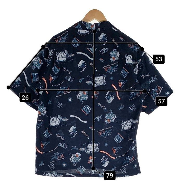 THE NORTH FACE ノースフェイス Aloha Vent Shirt アロハベントシャツ 半袖 ポリエステル ネイビー NR22330 Size L 福生店
