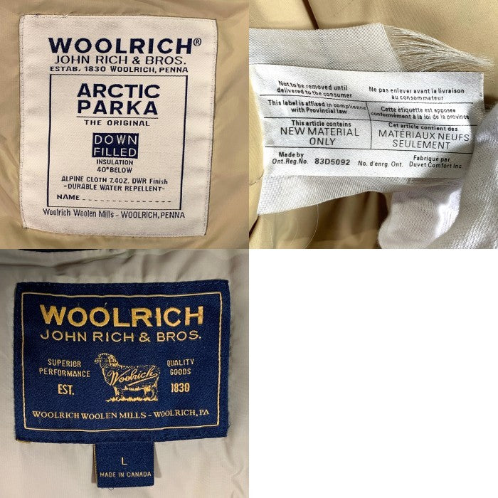 WOOLRICH ウールリッチ NEW ARCTIC PARKA ニューアークティックパーカ ダウンジャケット ファー ブラック カナダ製 Size L 福生店