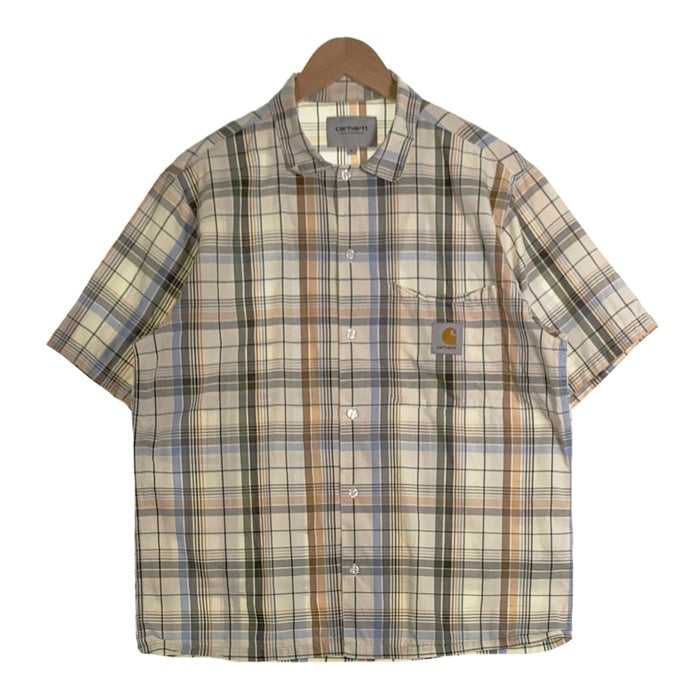 CAHARTT W.I.P カーハート ワークインプログレス S/S VILAY SHIRT 半袖 チェックシャツ ベージュ ナチュラル I028944.05.90.03 Size M 福生店
