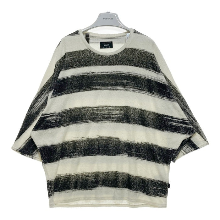 glamb グラム Simons border CS シモンズボーダーカットソー パイル地 ホワイト ブラック GB17SM/CS20 Size 4 瑞穂店