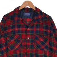 70's PENDLETON ペンドルトン ウール チェックシャツ 長袖シャツ レッド USA製 Size XL 福生店