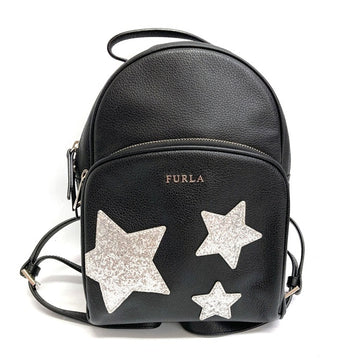 FURLA フルラ frida スパンコールスターレザーリュック ブラック 瑞穂店