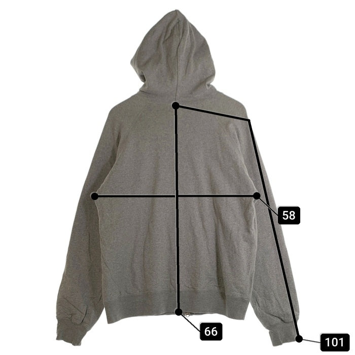 BILLIONAIRE BOYS CLUB ビリオネアボーイズクラブ サーマル ジップアップ フーディー パーカー グレー Size L 福生店