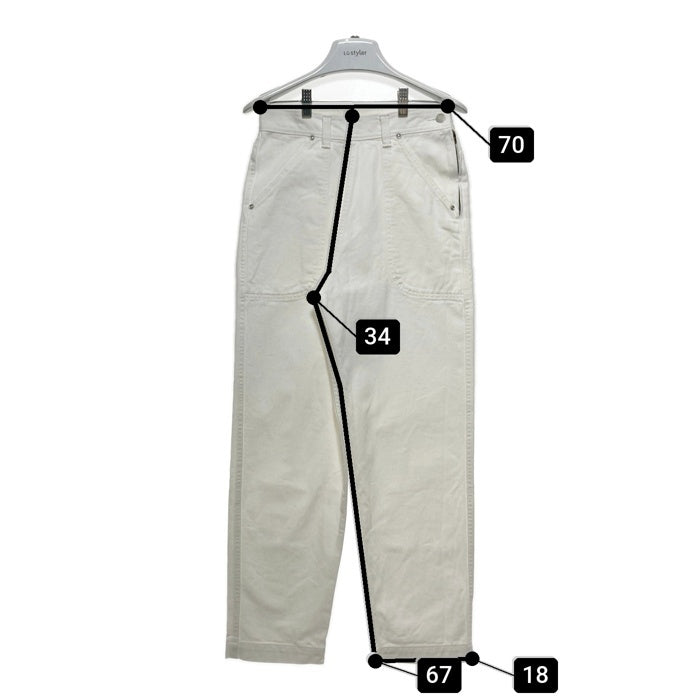 GRANDMA MAMA DAUGHTER グランマママドーター サイドジップ デニムパンツ ホワイト size00 瑞穂店