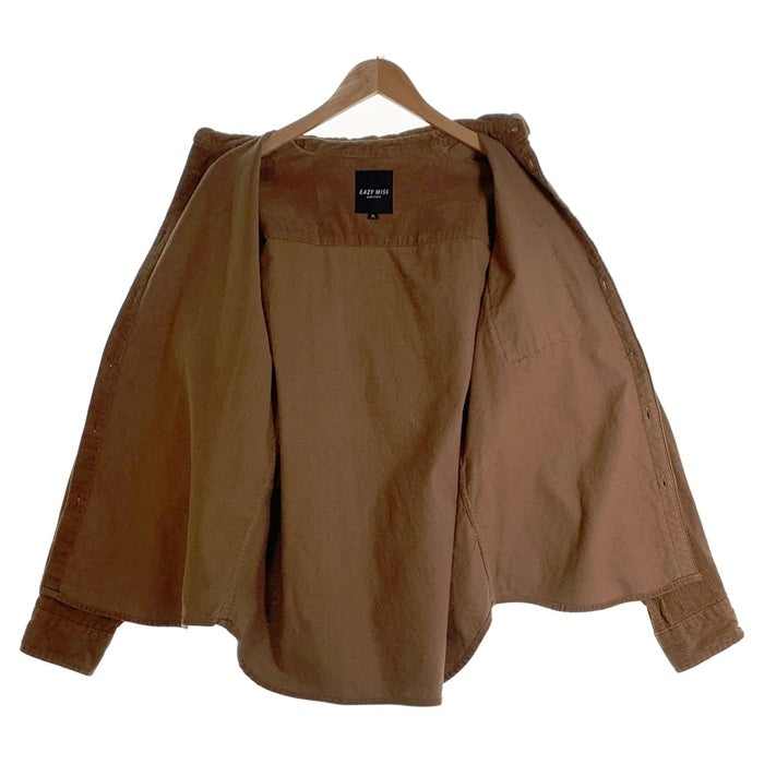 EAZY MISS イージーミス コーデュロイ シャツ ブラウン Size XL 福生店