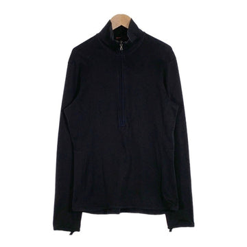 PRADA SPORT プラダスポーツ ハーフジップ スタンドカラー プルオーバーロングスリーブカットソー ブラック Size XL 福生店