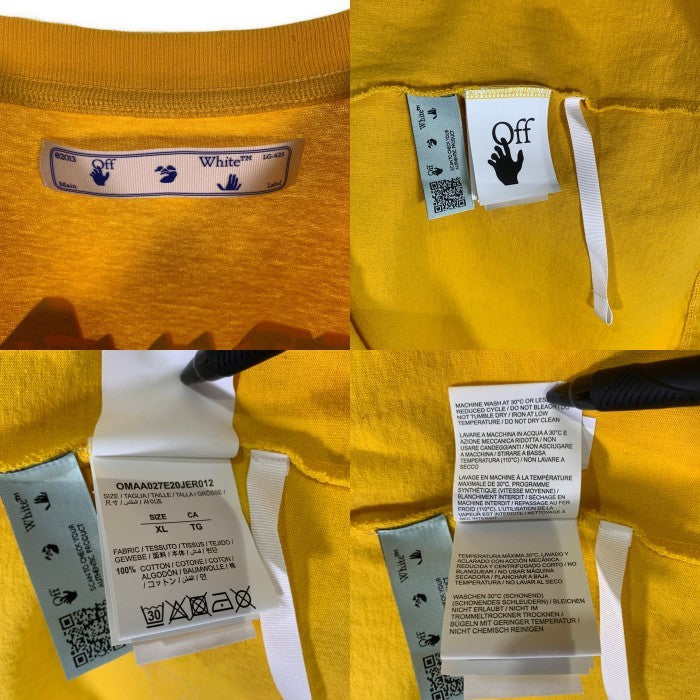 OFF-WHITE オフホワイト Mirko Artist S/S Slim Tee ミルコアーティストプリントTシャツ イエロー OMAA027E20JER012 Size XL 福生店